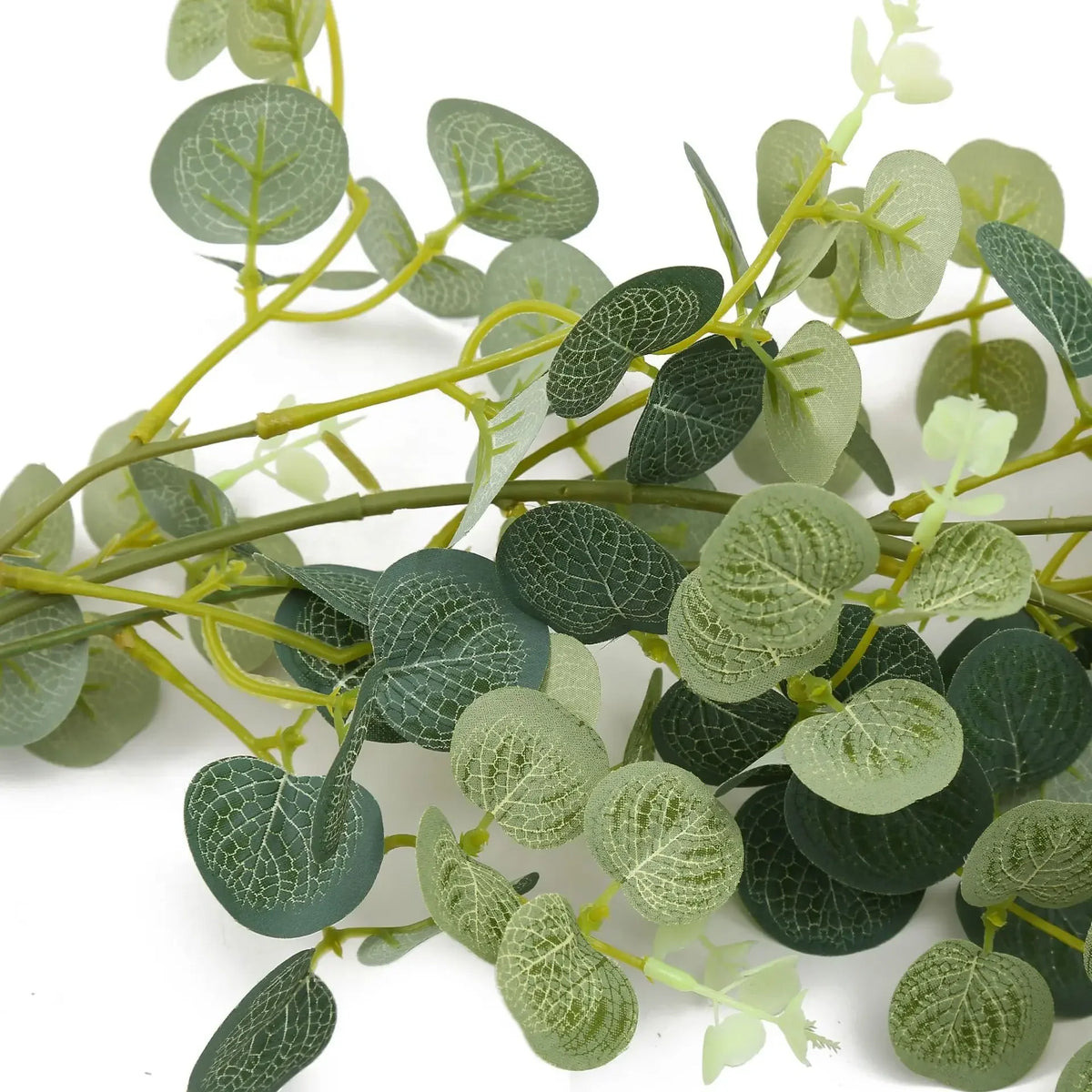 Simulation of pink green plant in artificial floral silk decoration