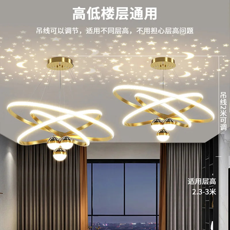 Star LED pendant light for interior decorative lighting - view 4