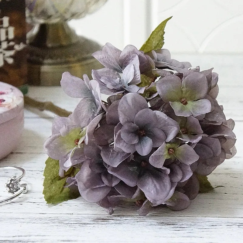 Silk hortensia bouquet for interior decoration and wedding - 8
