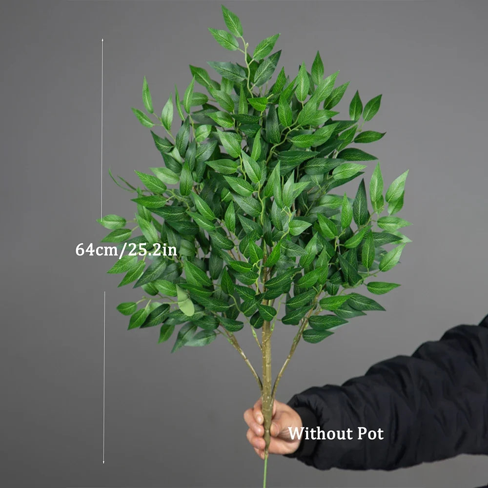 Artificial plants eucalyptus tropical willow interior and exterior decoration - 64 cm L