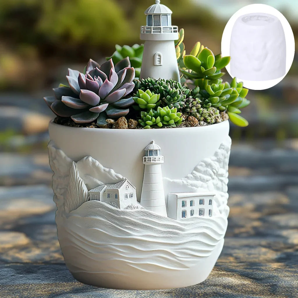 Silicone mould for flower pot and decorative storage - view 2