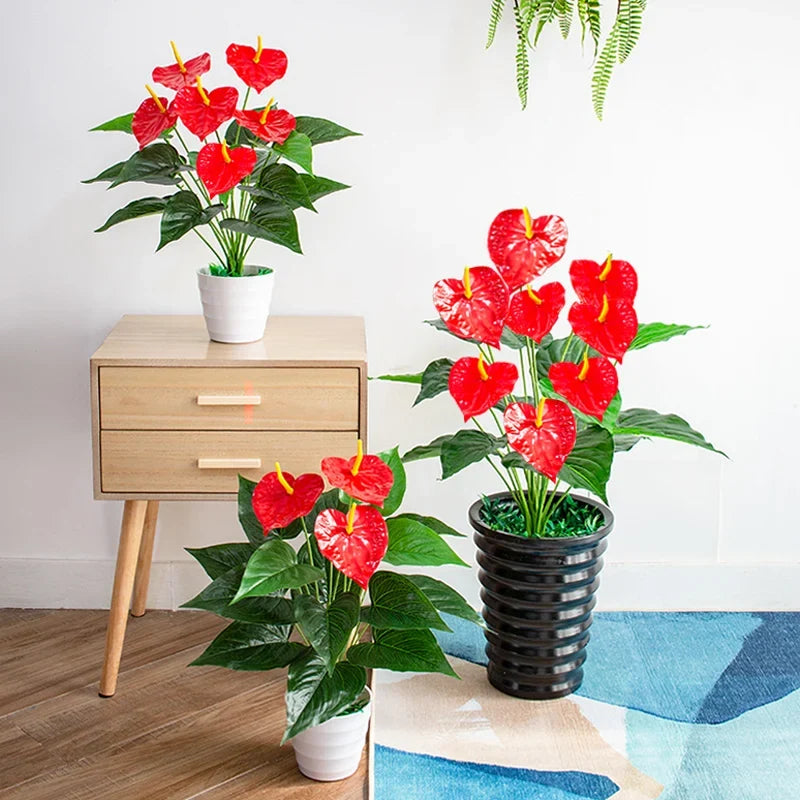 Artificial plants monstera palm anthurium interior decoration outdoor - view 5