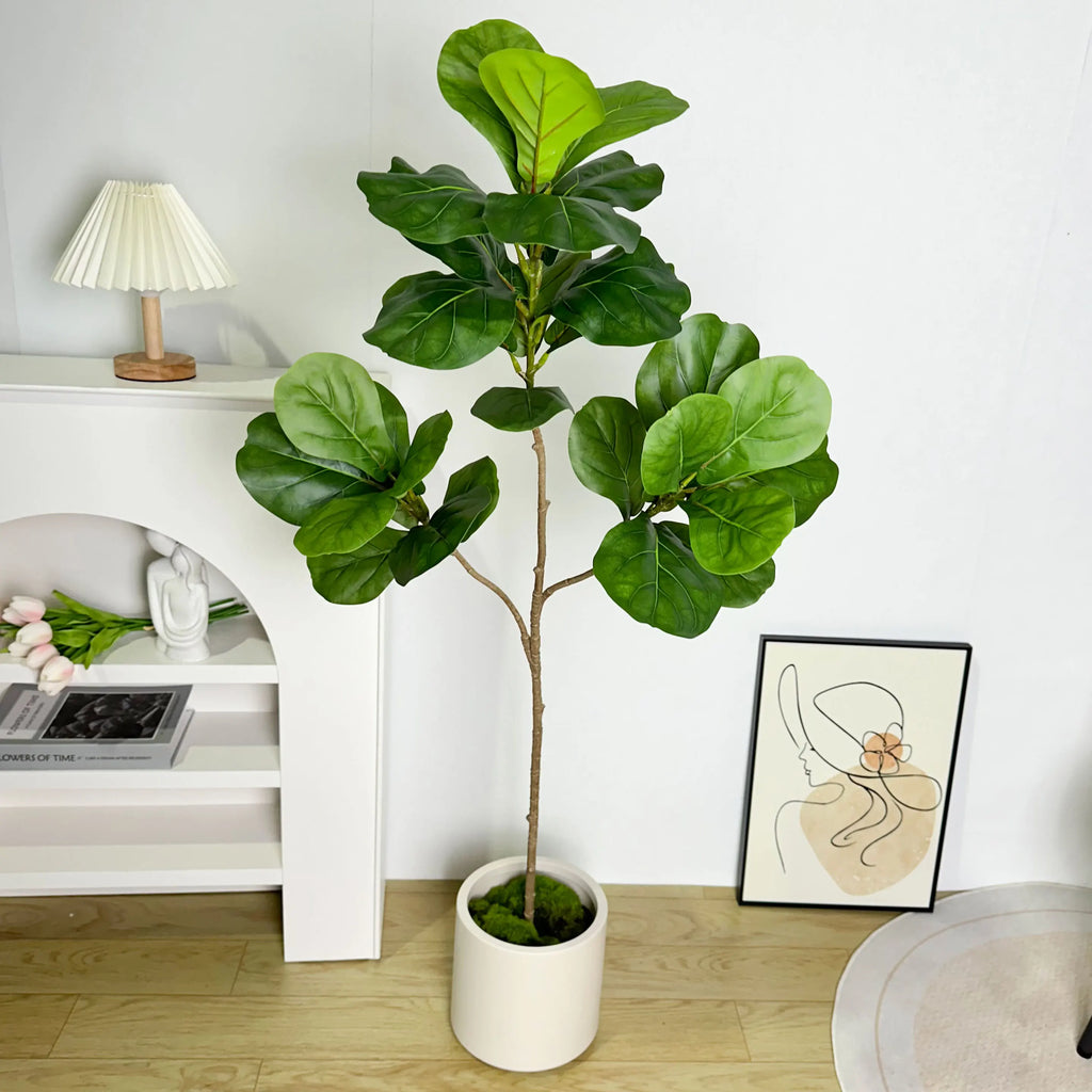 Artificial branches of ficus large leaves of banyan garden decoration - view 4