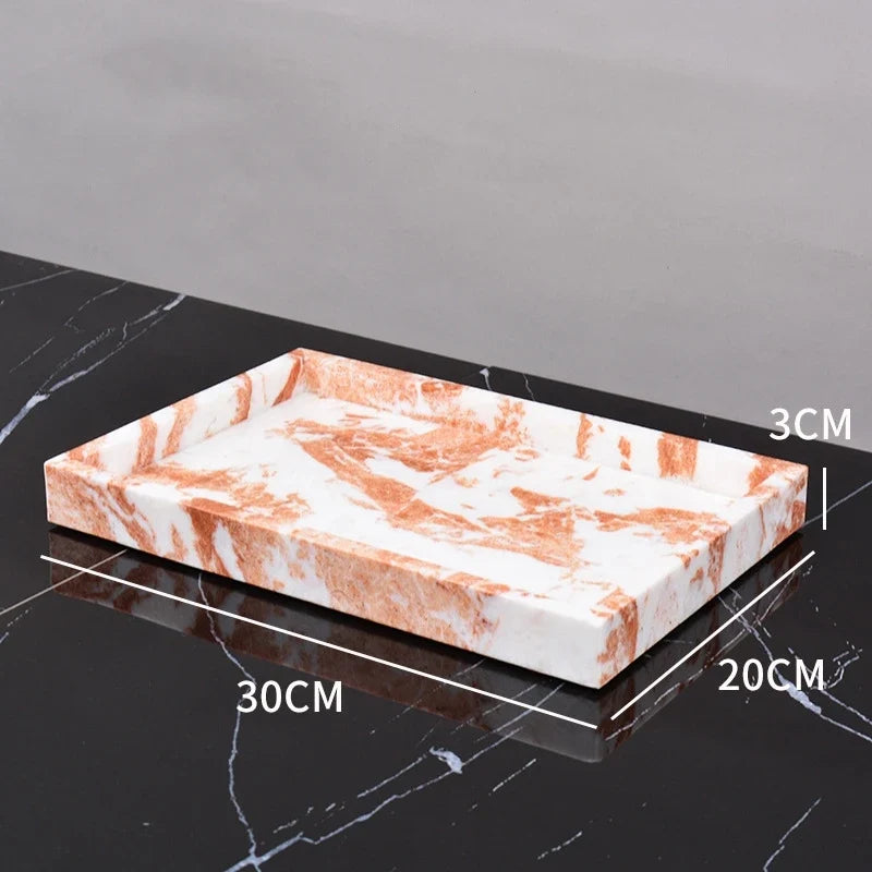 Storage box in travertine and natural marble luxury - Red and White