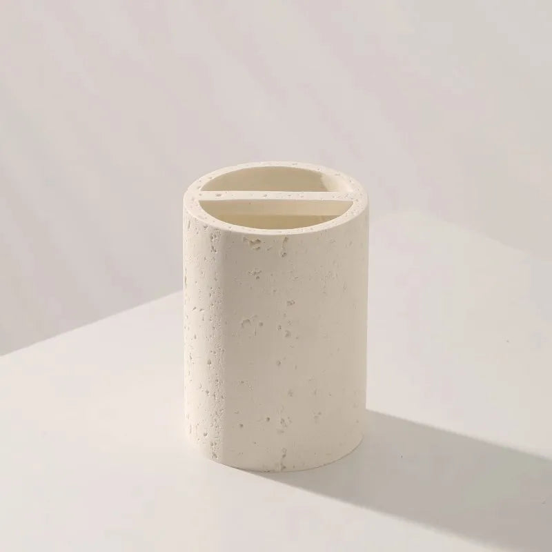 Wabi-Sabi-Electric Toothbrush Holder Set, Bathroom Toothbrush Cup, Vanity Desktop Storage Tray, Home Decoration - Toothbrush Holder