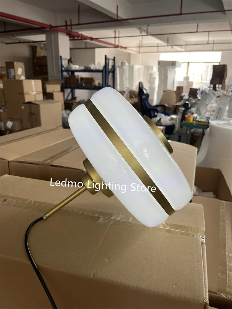 Modern milky glass pendant light for elegant interior - view 7