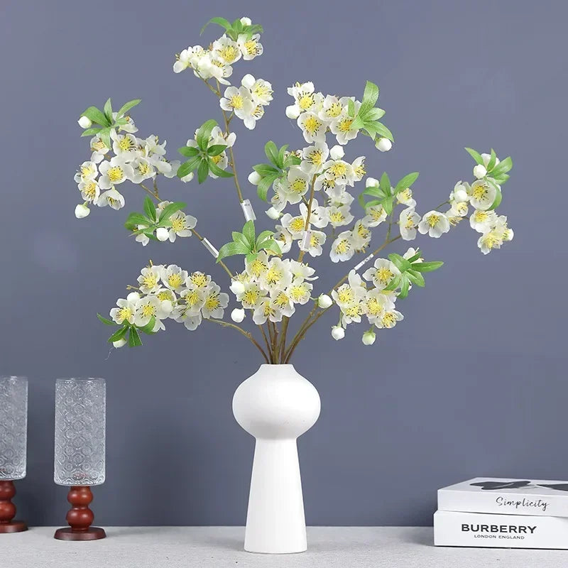 Artificial Silk Peach Flower Branch, 82 cm - view 4