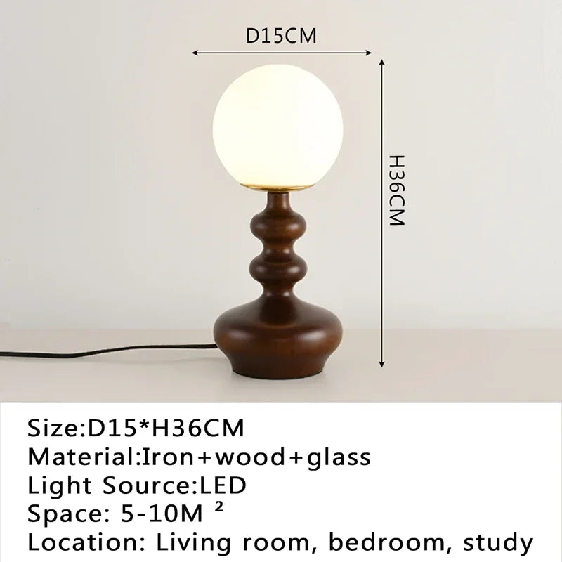 Modern desk lamp, retro creative living room, study room, villa, hotel bedroom, interior decoration, glossy LED bedside lamp - Style  I / EU Plug