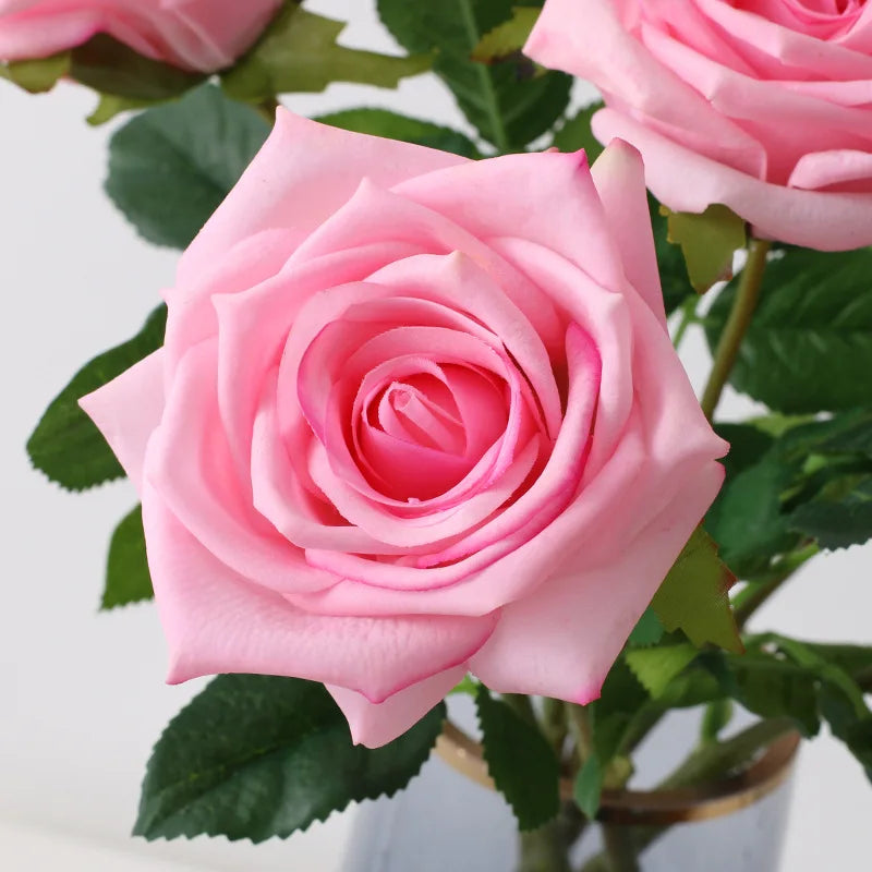 Artificial latex rose flowers for elegant decoration