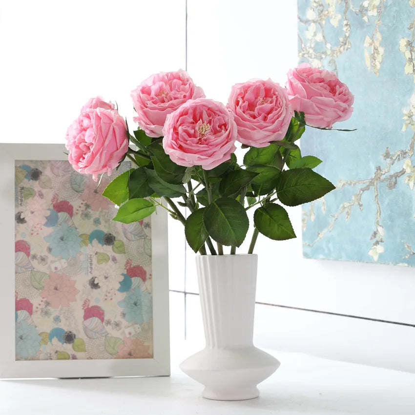 Silk peony flowers for elegant floral decoration - view 10