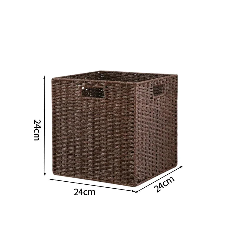 Wicker picnic basket for various storage - S5 24x24x24cm