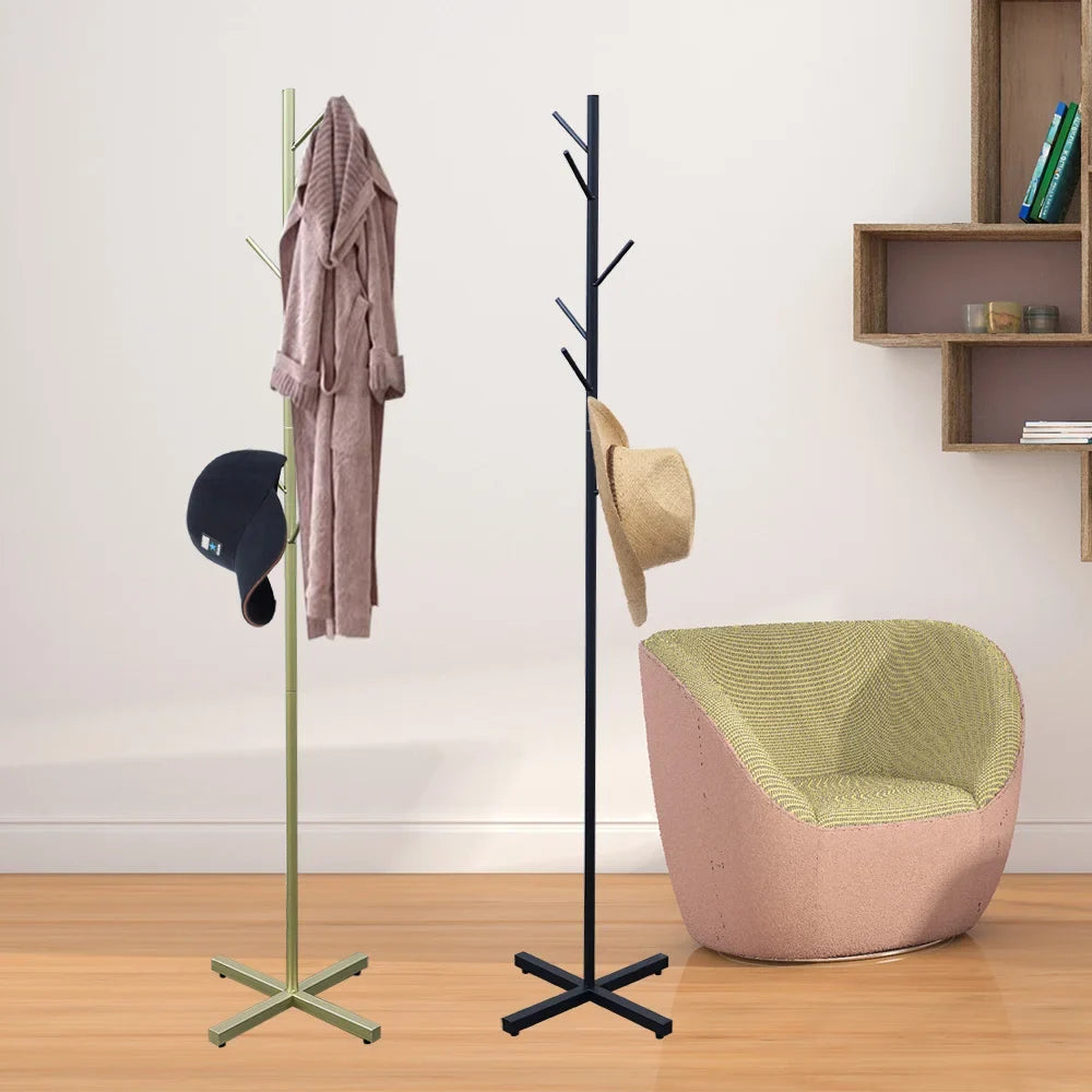 Self-supporting metal coat holder with 7 hooks for entry - view 3