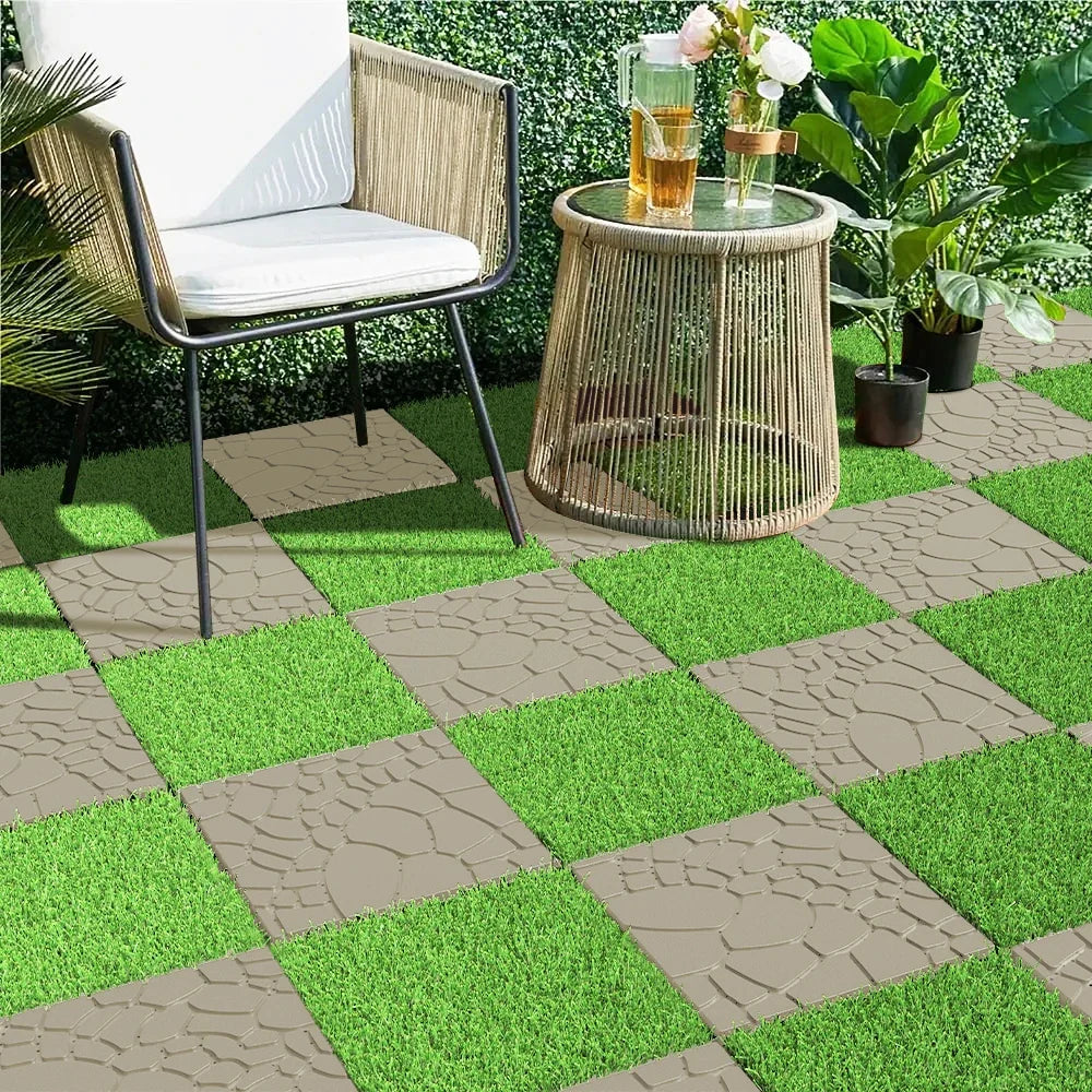 30 cm Stone-Look Interlocking Deck Tiles - view 6