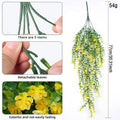 Artificial plant suspended floral decoration for interior and parties - Yellow