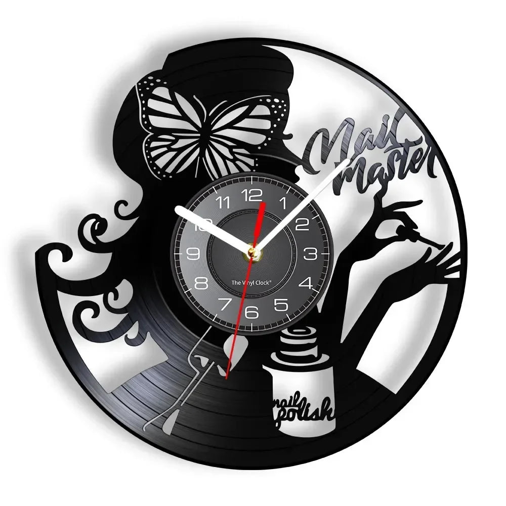 Vinyl wall clock for manicure and beauty salon - No LED7