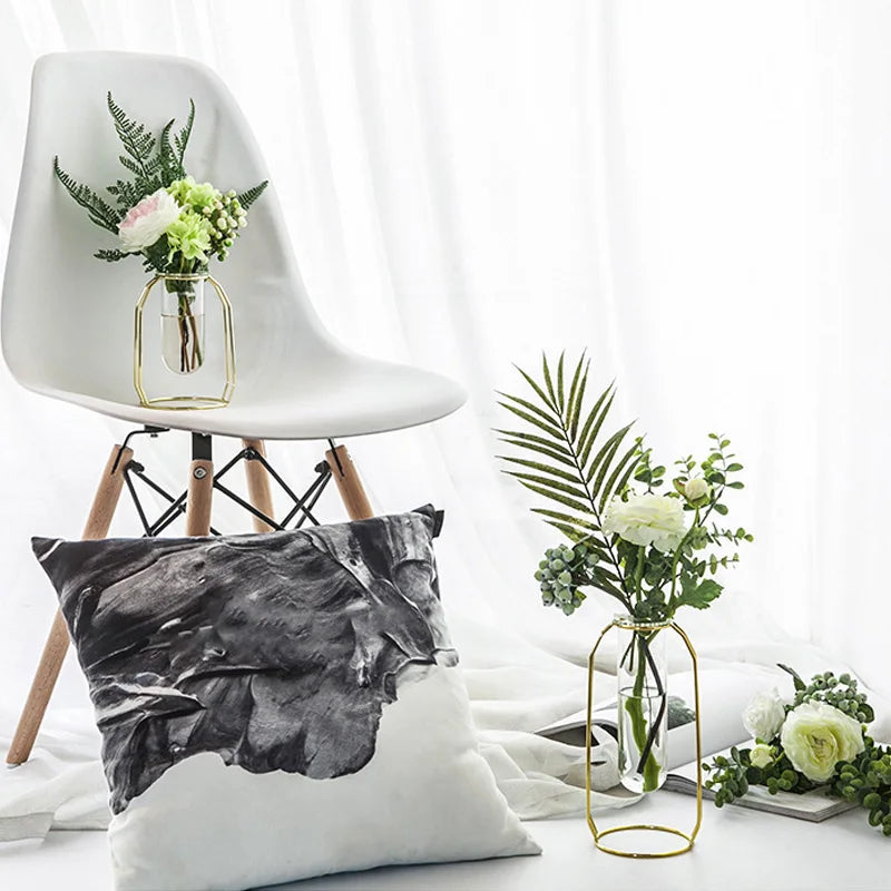Geometric vase in forged metal for modern decoration - view 5