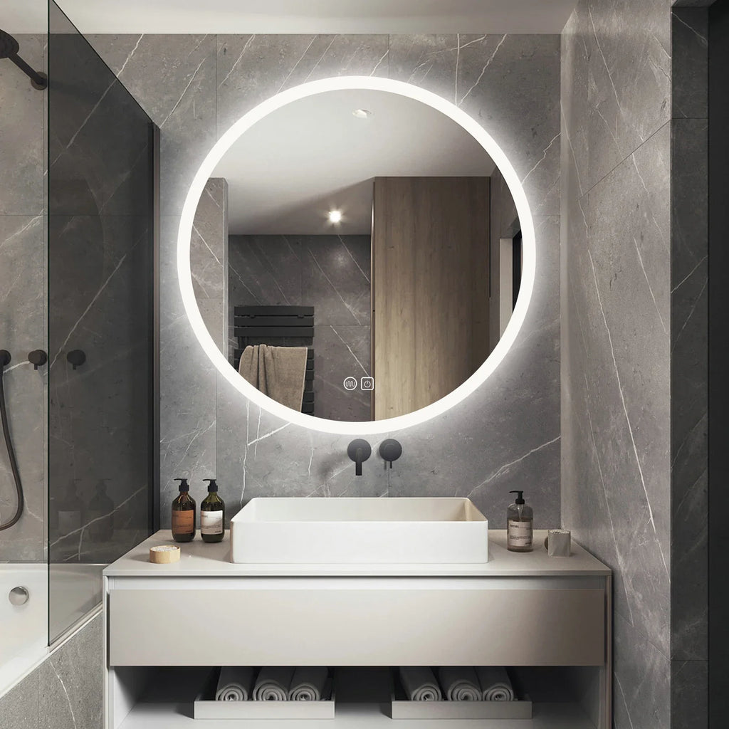 Round light mirror with touch switch and anti-fog function - view 3
