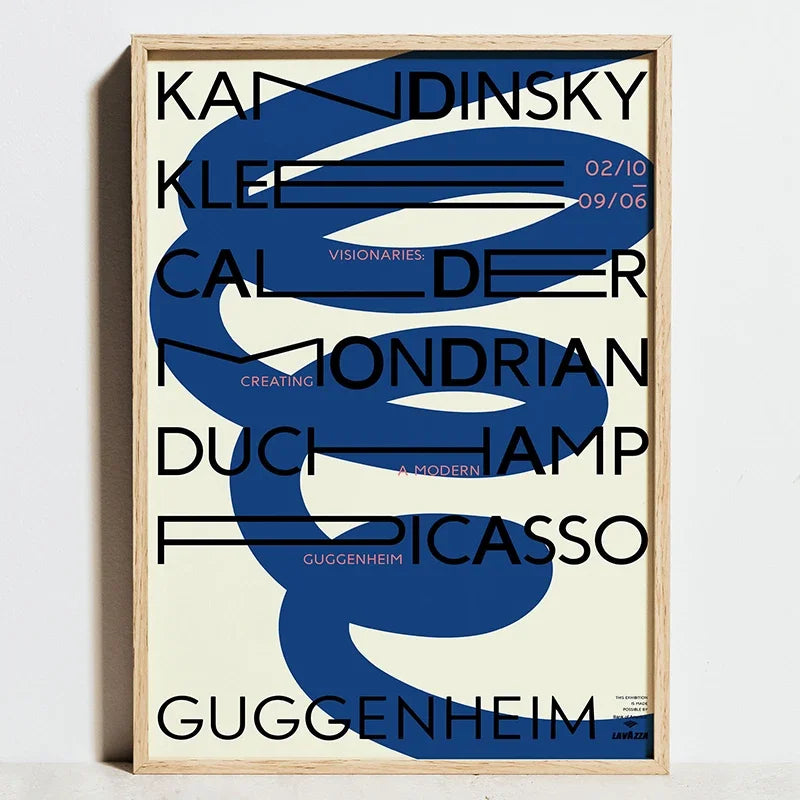 Bauhaus-Style Minimalist Geometric Art Poster - 13x18cm Unframed