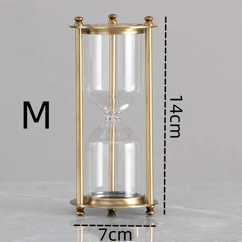 Vintage glass hourglass bottle creative decoration for home - Style B (M)