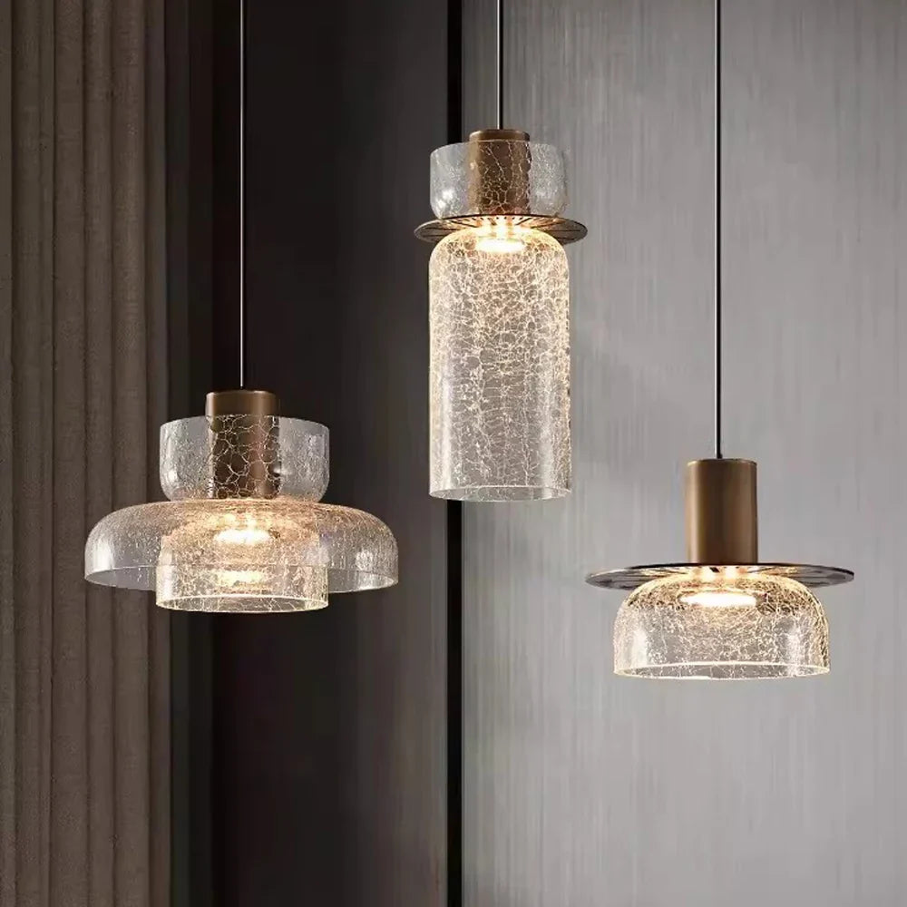 LED glass back pendant light for modern lighting and elegant atmosphere