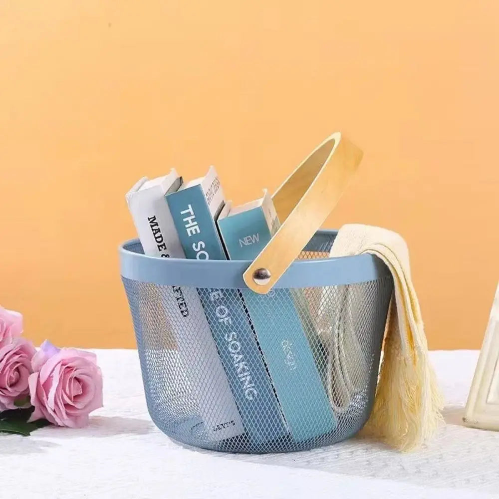 Lightweight and elegant folding iron storage basket - view 4