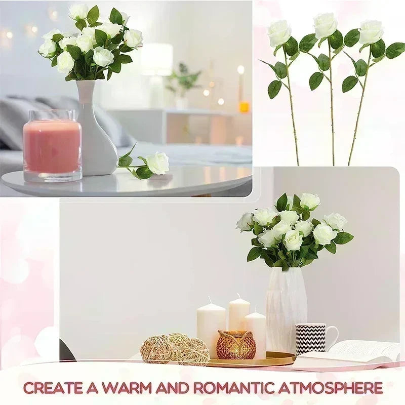 50 artificial silk rose wines for decoration and festive events - view 3