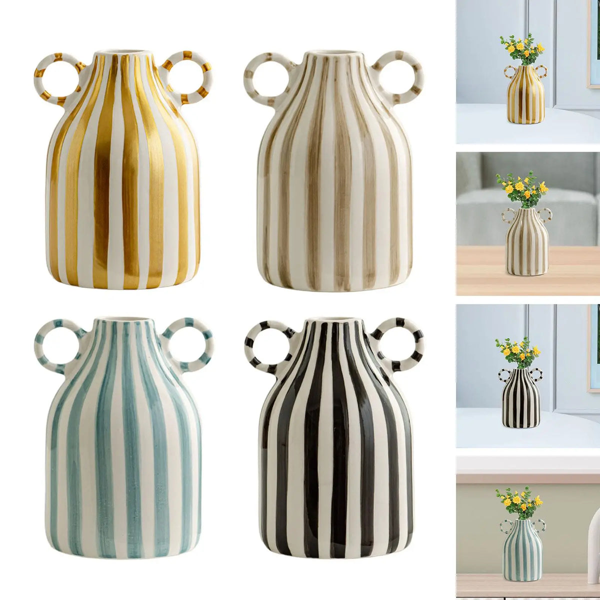Decorative Flower Vase, Nordic Boho Vase, Small Vase, Home decor, Porcelain - view 4