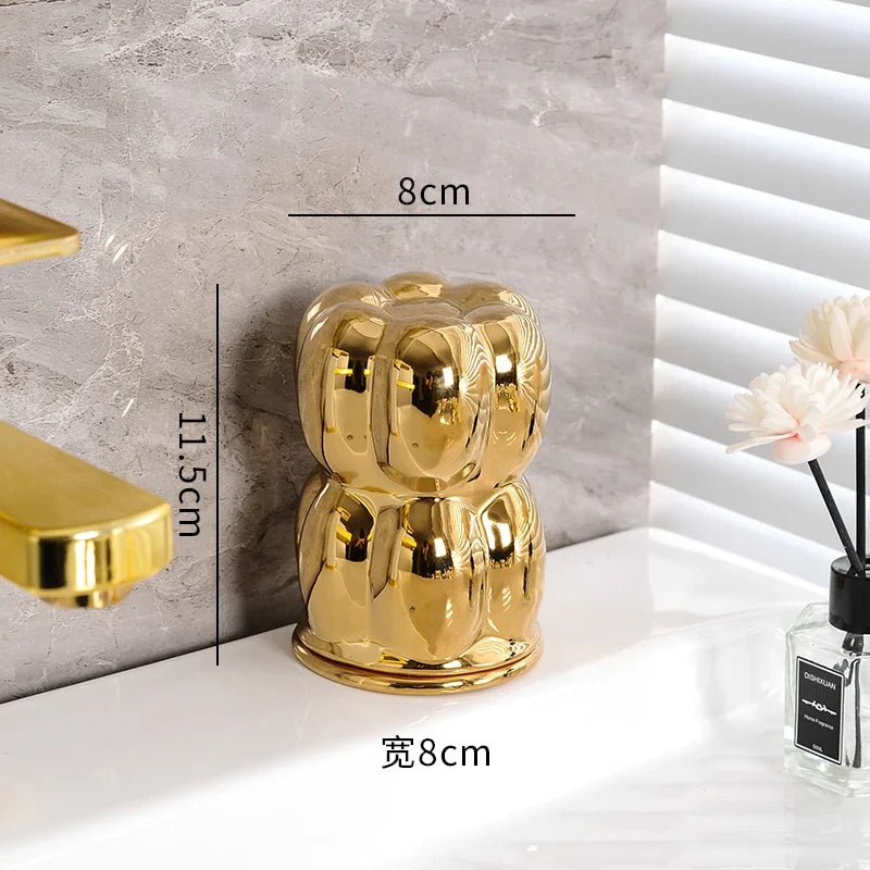 Luxury decoration creative accessories for bathroom - 1 Piece - Gold