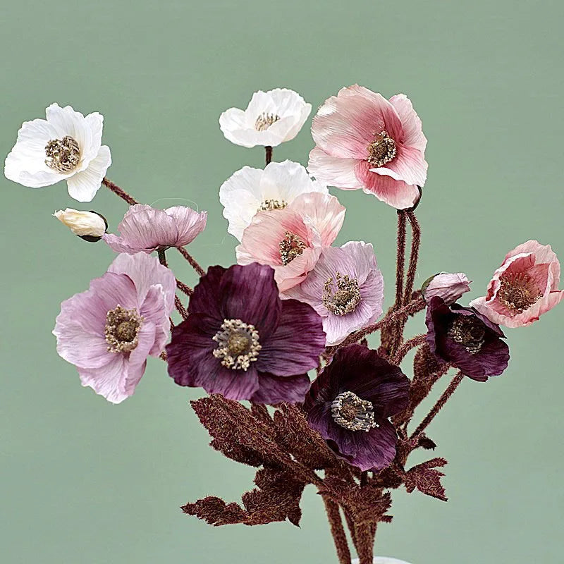 New garden decor artificial poppy flowers for party - view 5