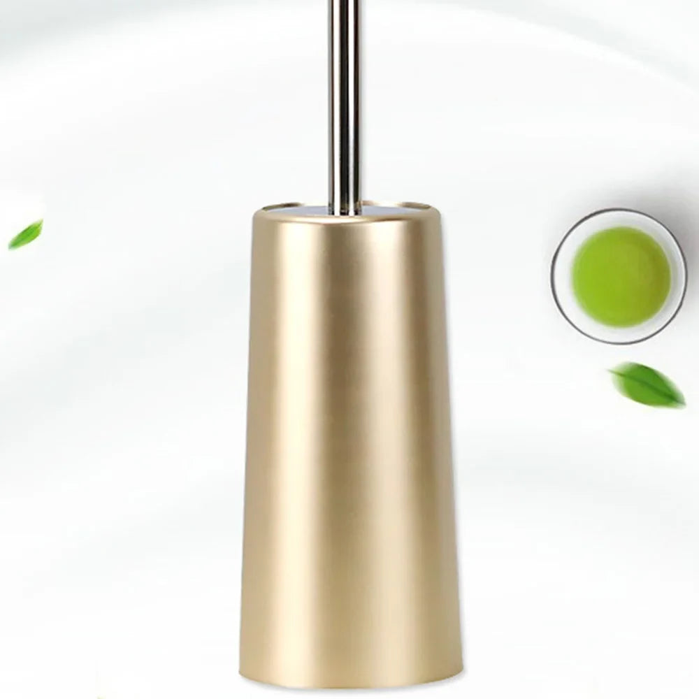 Stainless steel brush and cleaning holder for bathroom - view 4