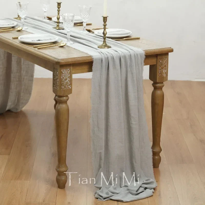 Table runner gauze cotton retro wedding party - 40x200cm