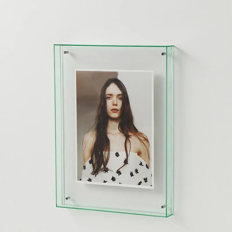 Acrylic photo frame ins decoration wall table transparent - Light Green / 21x30cm