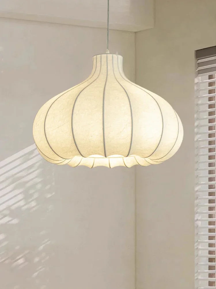 Japanese onion silk chandelier wabi sabi style for elegant interior - view 3