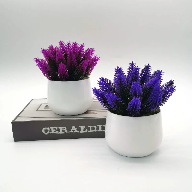 Artificial lavender plants for interior decoration and office - view 2