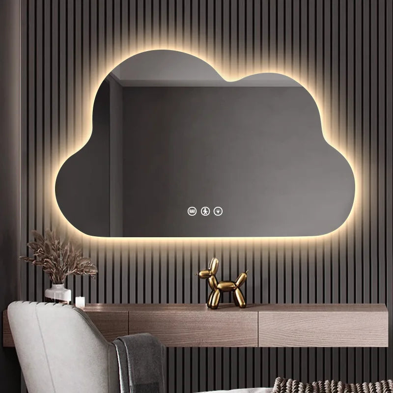 Luxury horizontal cloud mirror with led lighting for makeup - view 4