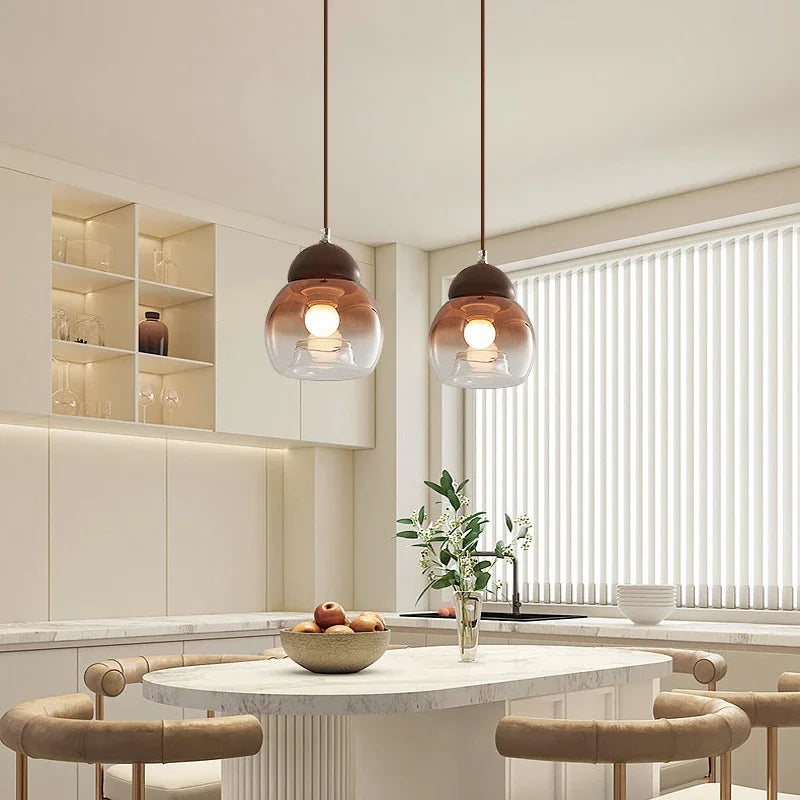 Retro glass pendant light medieval style for modern decoration - view 5