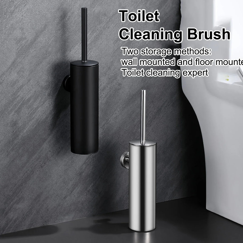 Durable stainless steel wall toilet brush for bathroom - view 2