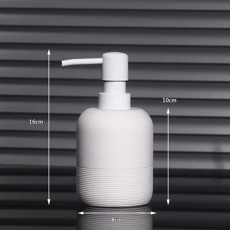 Emulsion bottle in sandstone for luxury bathroom - 350ml