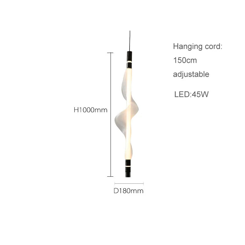 Acrylic led chandelier modern hanging lighting - White A