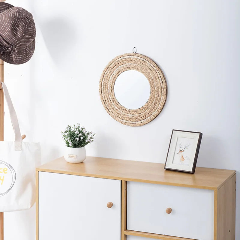 Raffia decorative mirrors for elegant wall decoration - view 3