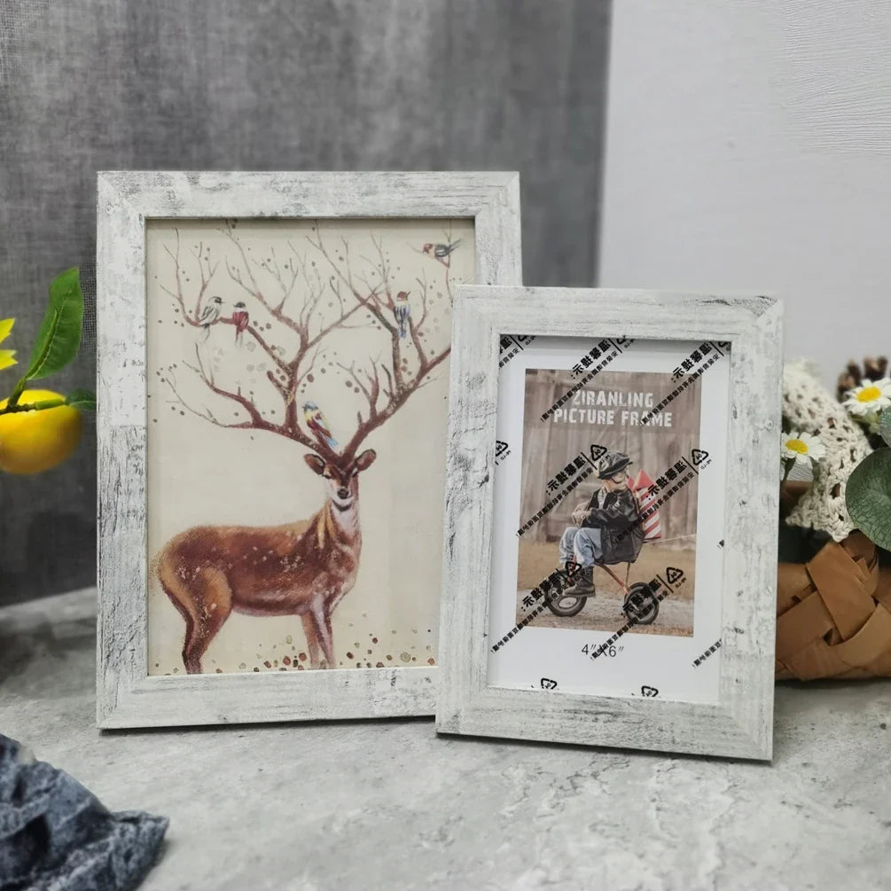 Retro wooden photo frame for office decoration - view 4