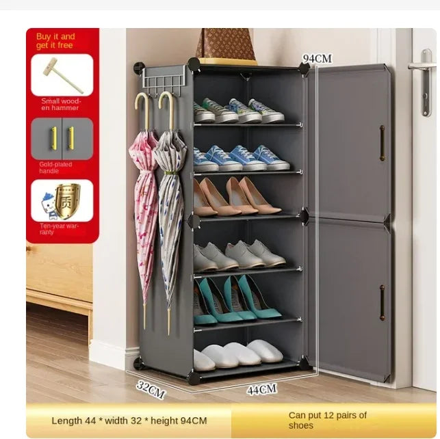 Modern folding cabinet for home shoe storage - 2 portes-1-32cm