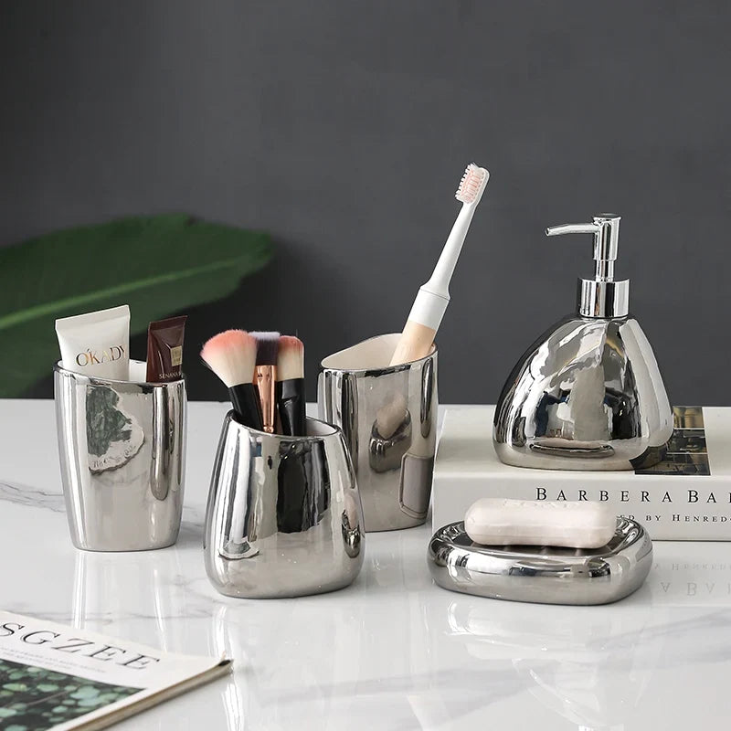 Ceramic bathroom accessories for interior decoration