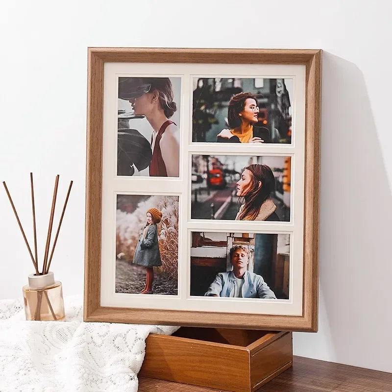 Solid wood display for decorative wedding photo frames - view 3