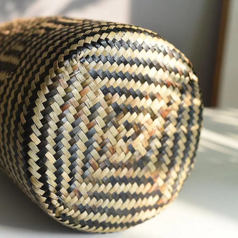 Hand woven basket for flowers and decorative plants - view 4