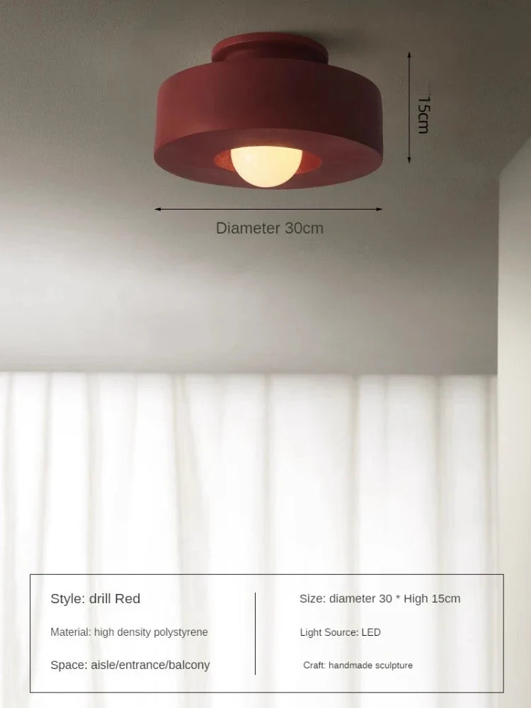 Minimalist ceiling for elegant decorative lighting - Red / Cool White