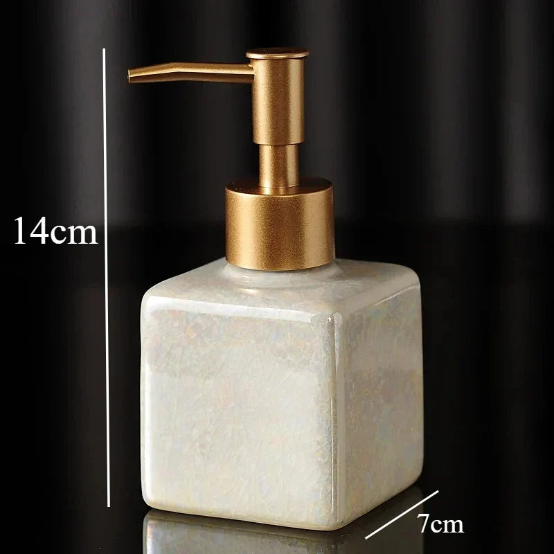Light ceramic disinfectant holder for travel and bathroom - B--7x14cm 180ml