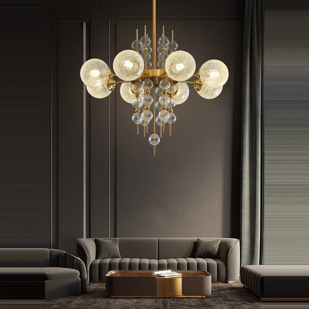 Classic chrome gold-plated bubble chandelier 2024 for modern lighting - view 5