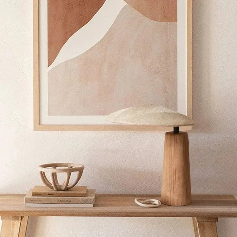 Vintage retro wood desk lamp zen decorative art - view 3