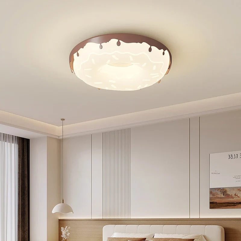 Modern girly style donut ceiling lighter simple and elegant - view 2